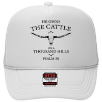 He Owns The Cattle On A Thousand Hills Bull Skull Christian Hat