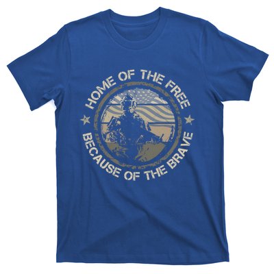 Home Of The Free Because Of The Brave Usa Military Veteran Gift T-Shirt