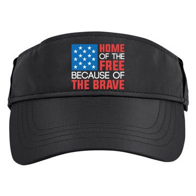 Home Of The Free Because Of The Brave Gift Adult Drive Performance Visor