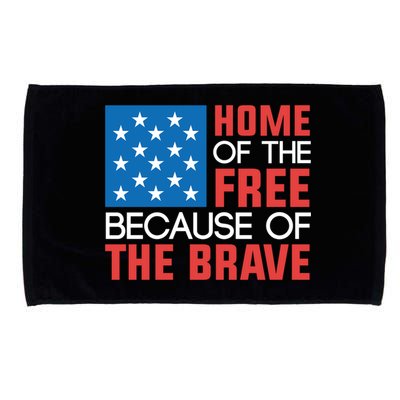 Home Of The Free Because Of The Brave Gift Microfiber Hand Towel