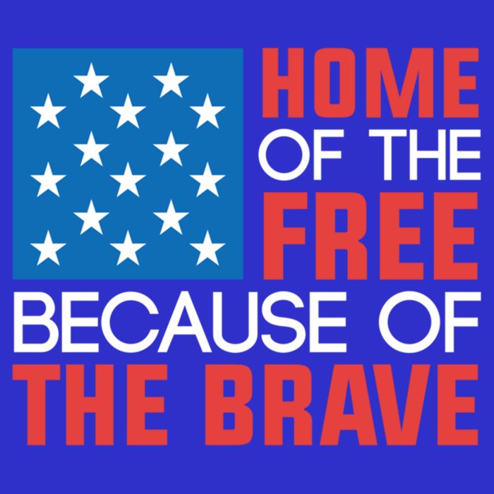 Home Of The Free Because Of The Brave Gift Button