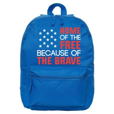 Home Of The Free Because Of The Brave Gift 16 in Basic Backpack