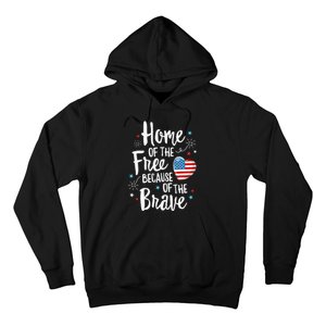 Home Of The Free Veterans 4th of July  Wife Patriotic Hoodie