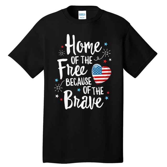 Home Of The Free Veterans 4th of July  Wife Patriotic Tall T-Shirt