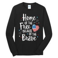 Home Of The Free Veterans 4th of July  Wife Patriotic Tall Long Sleeve T-Shirt