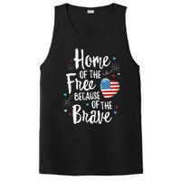 Home Of The Free Veterans 4th of July  Wife Patriotic PosiCharge Competitor Tank