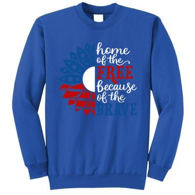 Home Of The Free Because Of The Brave American Flag Gift Sweatshirt