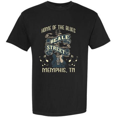 Home Of The Blues Beale Street Memphis Musician Guitarist Garment-Dyed Heavyweight T-Shirt