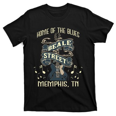 Home Of The Blues Beale Street Memphis Musician Guitarist T-Shirt