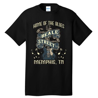 Home Of The Blues Beale Street Memphis Musician Guitarist Tall T-Shirt