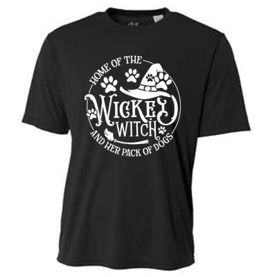 Home Of The Wicked Witch And Her Pack Of Dog Funny Halloween Cooling Performance Crew T-Shirt