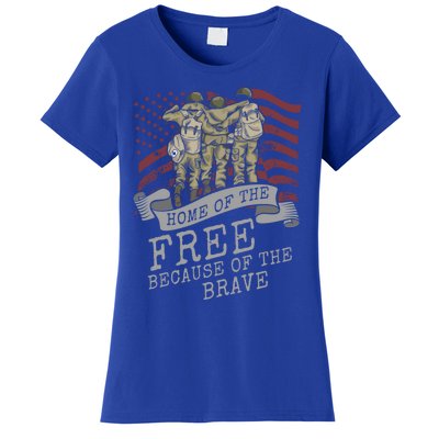 Home Of The Free Because Of The Brave Soldier Proud Veteran Gift Women's T-Shirt