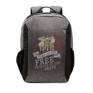 Home Of The Free Because Of The Brave Soldier Proud Veteran Gift Vector Backpack