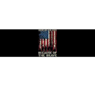 Home Of The Free Because Of The Brave American Flag Bumper Sticker