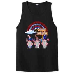 Home Of The Free Because Of The Brave Patriotic Gnome Gift PosiCharge Competitor Tank