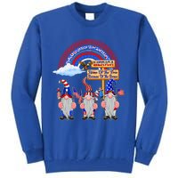 Home Of The Free Because Of The Brave Patriotic Gnome Gift Tall Sweatshirt