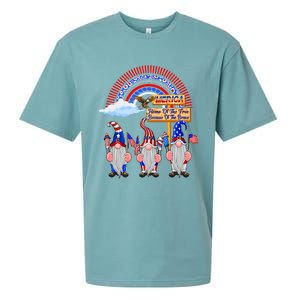 Home Of The Free Because Of The Brave Patriotic Gnome Gift Sueded Cloud Jersey T-Shirt