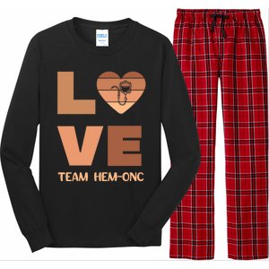 Hematology Oncology Team Black History Nurse Cancer Tech Cna Gift Long Sleeve Pajama Set