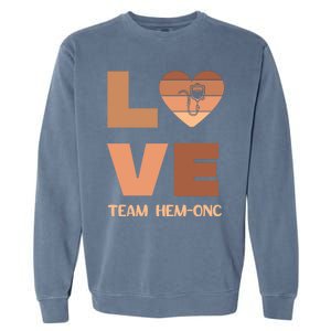 Hematology Oncology Team Black History Nurse Cancer Tech Cna Gift Garment-Dyed Sweatshirt