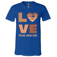 Hematology Oncology Team Black History Nurse Cancer Tech Cna Gift V-Neck T-Shirt