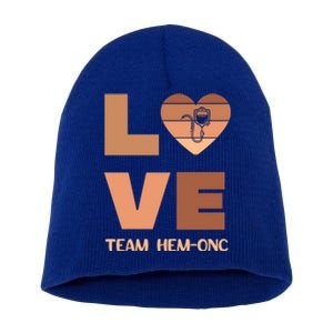 Hematology Oncology Team Black History Nurse Cancer Tech Cna Gift Short Acrylic Beanie