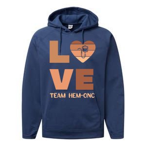 Hematology Oncology Team Black History Nurse Cancer Tech Cna Gift Performance Fleece Hoodie