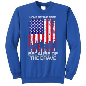 Home Of The Free Because Of The Brave Patriotic Veterans Gift Sweatshirt