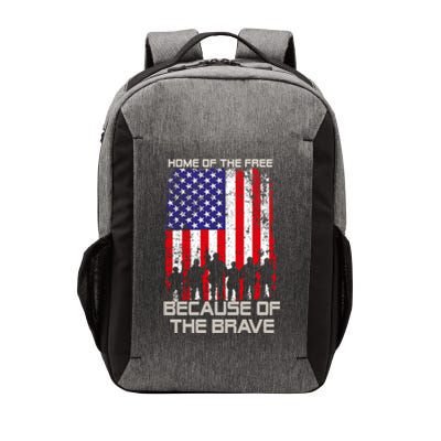 Home Of The Free Because Of The Brave Patriotic Veterans Gift Vector Backpack