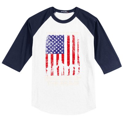 Home Of The Free Because Of The Brave Patriotic Veterans Gift Baseball Sleeve Shirt