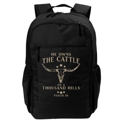 He Owns The Cattle On A Thousand Hills Psalm 50 Backpack