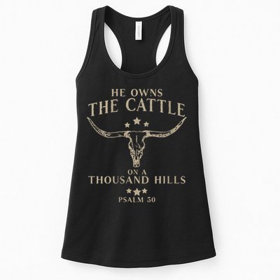 He Owns The Cattle On A Thousand Hills Psalm 50 Womens Tank Top