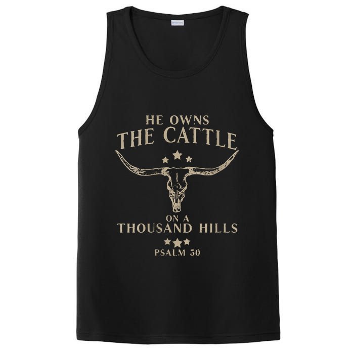 He Owns The Cattle On A Thousand Hills Psalm 50 PosiCharge Competitor Tank