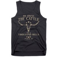 He Owns The Cattle On A Thousand Hills Psalm 50 Tank Top
