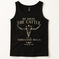 He Owns The Cattle On A Thousand Hills Psalm 50 Tank Top
