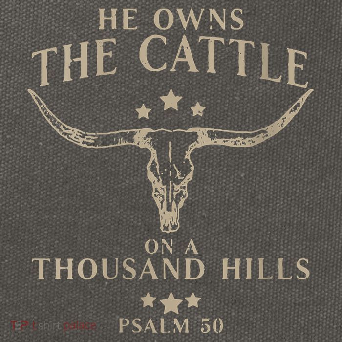 He Owns The Cattle On A Thousand Hills Psalm 50 Cotton Canvas Backpack