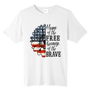 Home Of The Free Because Of The Brave Patriotic Flower Tall Fusion ChromaSoft Performance T-Shirt