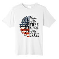 Home Of The Free Because Of The Brave Patriotic Flower Tall Fusion ChromaSoft Performance T-Shirt