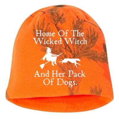 Home Of The Wicked Witch And Her Pack Of Dogs | Halloween Dog Lover Gift Kati - Camo Knit Beanie