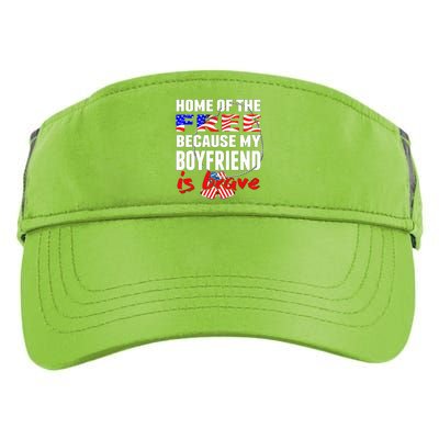 Home Of The Free My Friend Is Brave Proud Army Friend Cute Gift Adult Drive Performance Visor