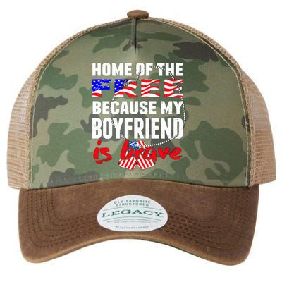 Home Of The Free My Friend Is Brave Proud Army Friend Cute Gift Legacy Tie Dye Trucker Hat