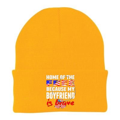 Home Of The Free My Friend Is Brave Proud Army Friend Cute Gift Knit Cap Winter Beanie