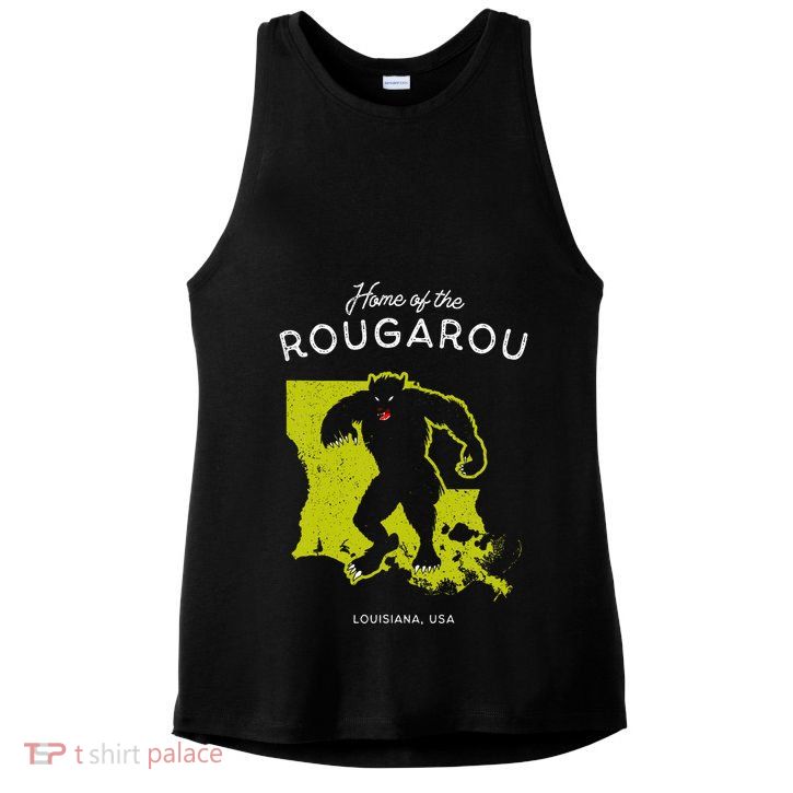 Home Of The Rougarou Louisiana Usa Cryptid Ladies PosiCharge Tri-Blend Wicking Tank