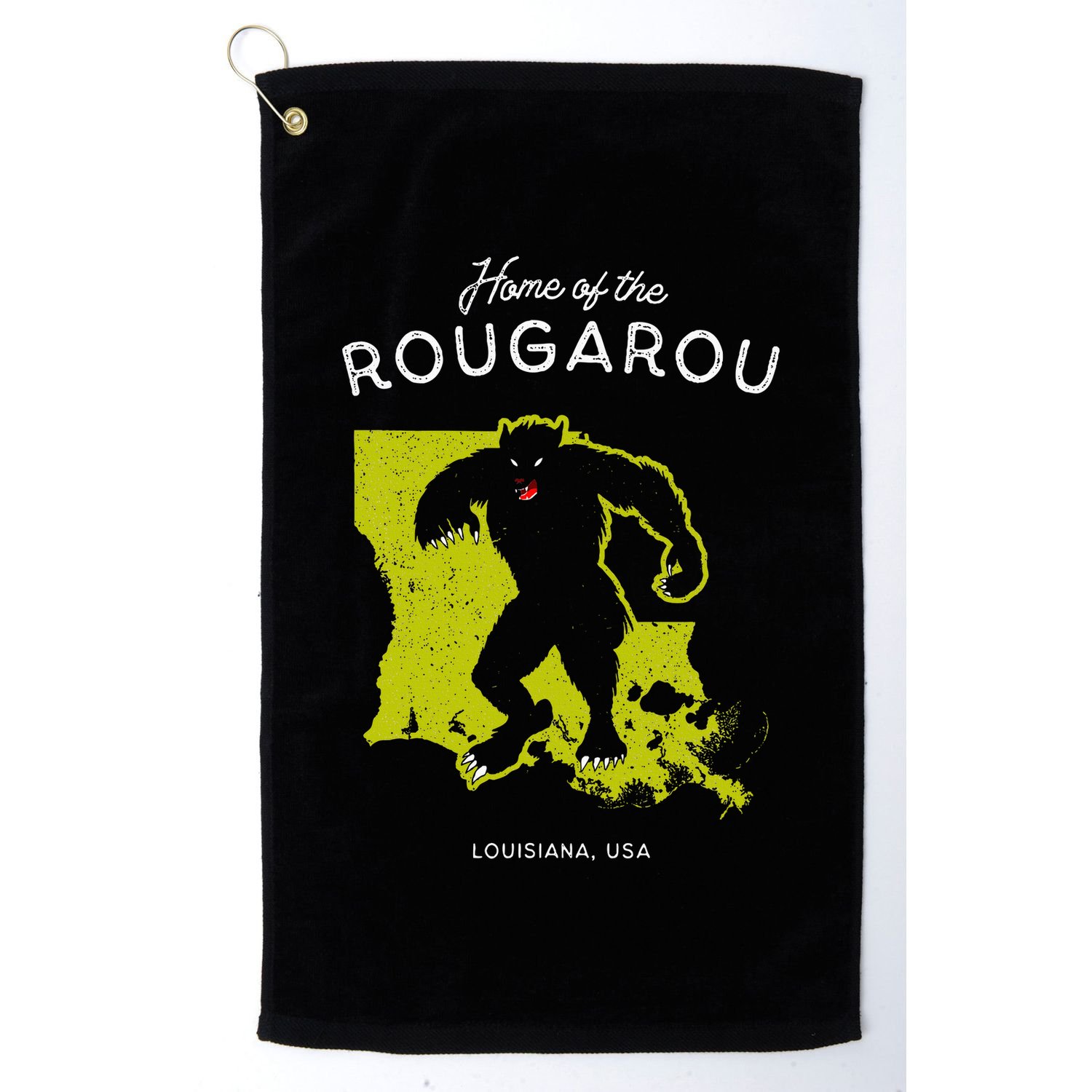 Home Of The Rougarou Louisiana Usa Cryptid Golf Towel