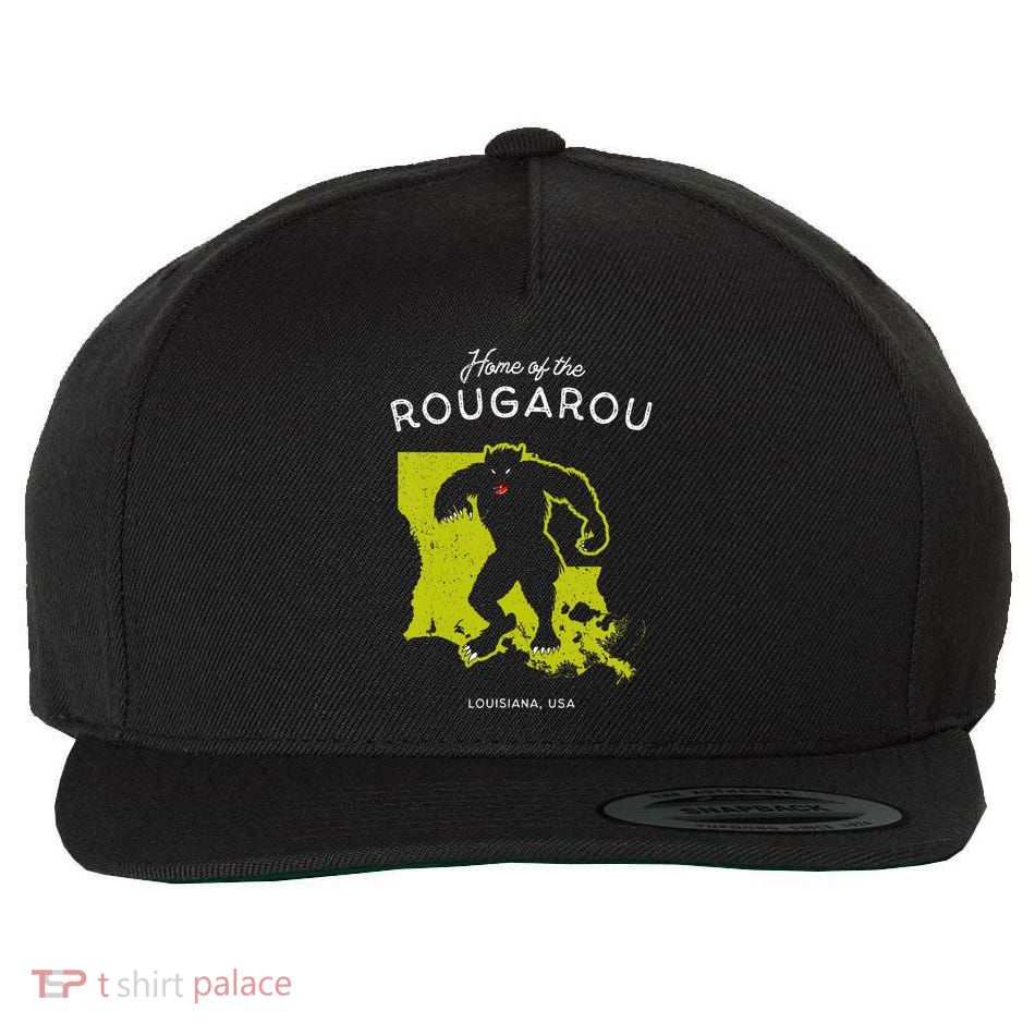Home Of The Rougarou Louisiana Usa Cryptid Wool Snapback Cap