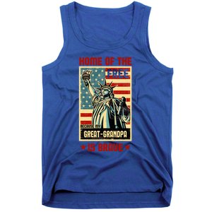 Home Of The Free Because My Greatgrandpa Is Brave Patriotic Meaningful Gift Tank Top