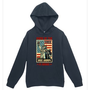 Home Of The Free Because My Greatgrandpa Is Brave Patriotic Meaningful Gift Urban Pullover Hoodie