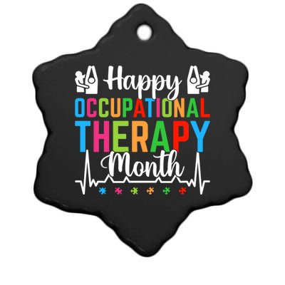 Happy Occupational Therapy Month Ot Therapy Appreciation Meaningful Gift Ceramic Star Ornament