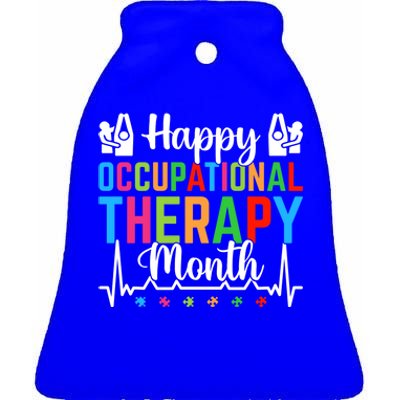 Happy Occupational Therapy Month Ot Therapy Appreciation Meaningful Gift Ceramic Bell Ornament