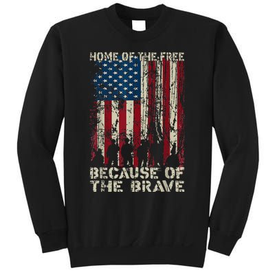 Home Of The Free Because Of The Brave American Flag Sweatshirt