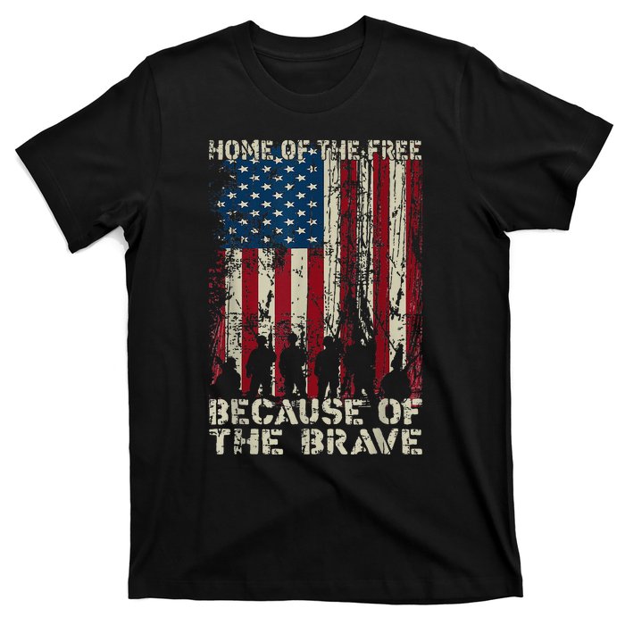 Home Of The Free Because Of The Brave American Flag T-Shirt